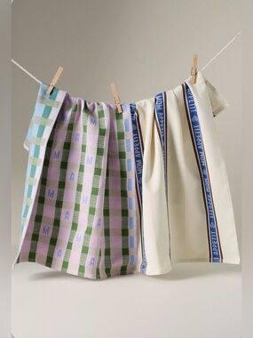 ▪️NWT Anthropologie Margot Jacquard Dish Towel, Set of 2